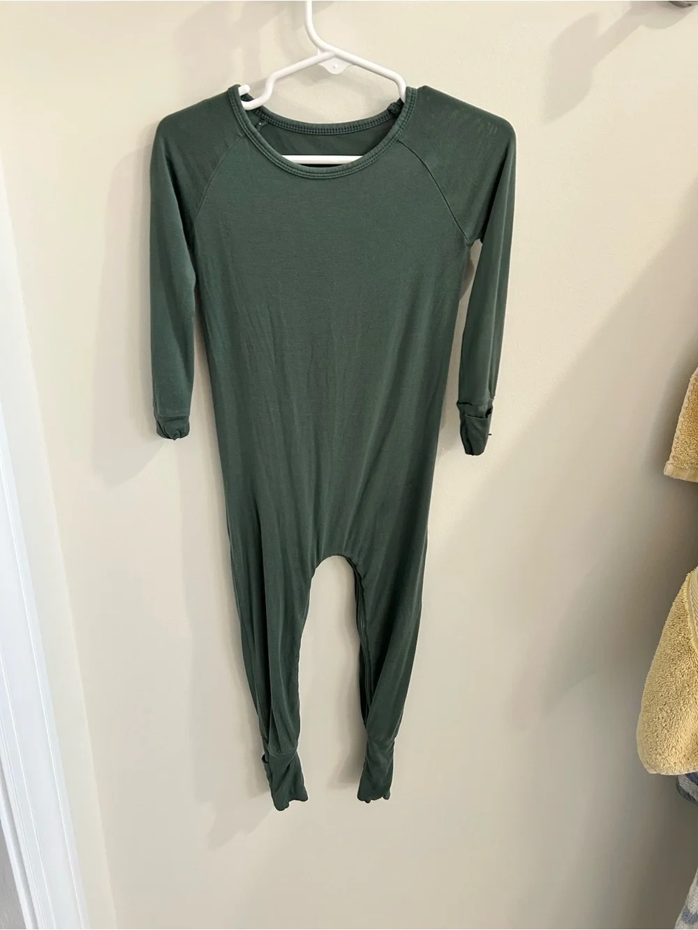 Little Sleepies Olive Green Crescent Zippy